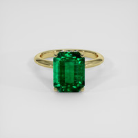 4.85 Ct. Emerald Ring, 18K Yellow Gold 1