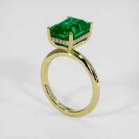 4.85 Ct. Emerald Ring, 18K Yellow Gold 2