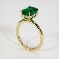 3.34 Ct. Emerald Ring, 18K Yellow Gold 2