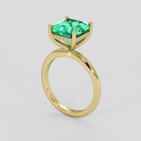 3.32 Ct. Emerald Ring, 18K Yellow Gold 2