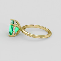 3.32 Ct. Emerald Ring, 18K Yellow Gold 4