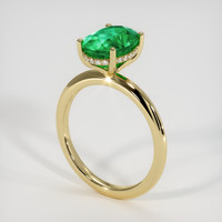 2.23 Ct. Emerald Ring, 18K Yellow Gold 2