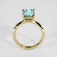 2.59 Ct. Greenish Blue Aquamarine Ring, 18K Yellow Gold 3