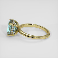 2.59 Ct. Greenish Blue Aquamarine Ring, 18K Yellow Gold 4