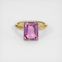6.02 Ct. Pink Sapphire Ring, 18K Yellow Gold 1