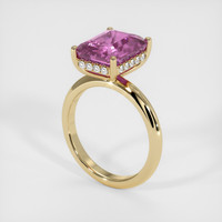 6.02 Ct. Pink Sapphire Ring, 18K Yellow Gold 2