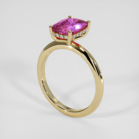 2.11 Ct. Pink Sapphire Ring, 18K Yellow Gold 2