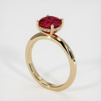 1.71 Ct. Ruby Ring, 18K Yellow Gold 2