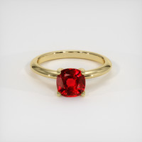 1.10 Ct. Ruby Ring, 18K Yellow Gold 1