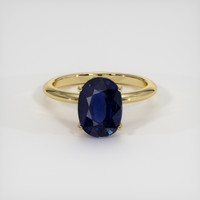 4.31 Ct. Sapphire Ring, 18K Yellow Gold 1