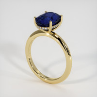 4.31 Ct. Sapphire Ring, 18K Yellow Gold 2