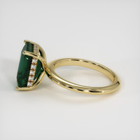 6.10 Ct. Bluish Green Sapphire Ring, 18K Yellow Gold 4