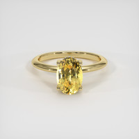 2.07 Ct. Sapphire Ring, 18K Yellow Gold 1