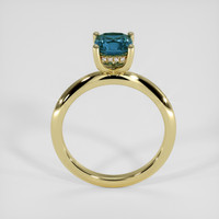 1.37 Ct. Greenish Blue Sapphire Ring, 18K Yellow Gold 3