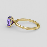 2.89 Ct. Violet Sapphire Ring, 18K Yellow Gold 4