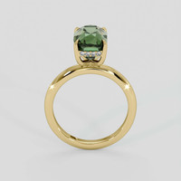 4.05 Ct. Green Sapphire Ring, 18K Yellow Gold 3