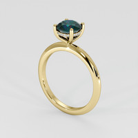 1.41 Ct. Bluish Green Sapphire Ring, 18K Yellow Gold 2