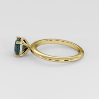 1.41 Ct. Bluish Green Sapphire Ring, 18K Yellow Gold 4
