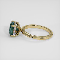 2.53 Ct. Bluish Green Sapphire Ring, 18K Yellow Gold 4