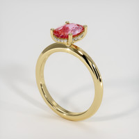 1.29 Ct. Padparadscha Sapphire Ring, 18K Yellow Gold 2