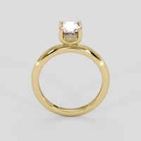 1.12 Ct. Peach Sapphire Ring, 18K Yellow Gold 3