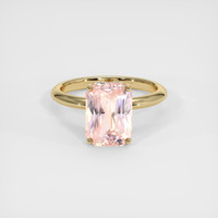 3.92 Ct. Padparadscha Sapphire Ring, 18K Yellow Gold 1
