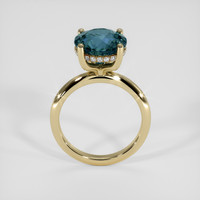 4.29 Ct. Bluish Green Sapphire Ring, 18K Yellow Gold 3