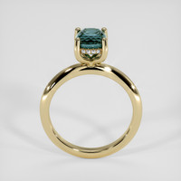 1.25 Ct. Greenish Blue Sapphire Ring, 18K Yellow Gold 3