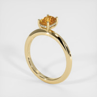 0.83 Ct. Orange Sapphire Ring, 18K Yellow Gold 2