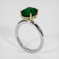 4.25 Ct. Green Tsavorite Garnet Ring, 14K Yellow & White 2