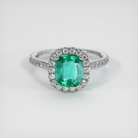 1.55 Ct. Emerald Ring, Platinum 950 1
