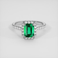 1.46 Ct. Emerald Ring, Platinum 950 1