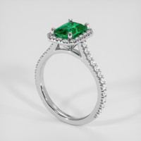 1.46 Ct. Emerald Ring, Platinum 950 2
