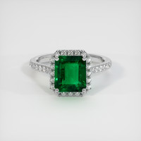 1.97 Ct. Emerald Ring, Platinum 950 1