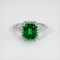 1.69 Ct. Emerald Ring, Platinum 950 1