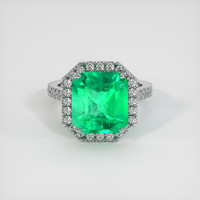 4.73 Ct. Emerald Ring, Platinum 950 1