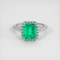 1.67 Ct. Emerald Ring, Platinum 950 1