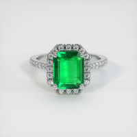 3.22 Ct. Emerald Ring, Platinum 950 1