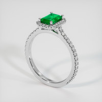 0.80 Ct. Emerald Ring, Platinum 950 2