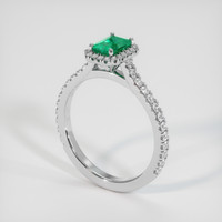 0.63 Ct. Emerald Ring, Platinum 950 2