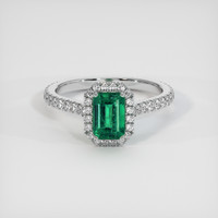0.87 Ct. Emerald Ring, Platinum 950 1