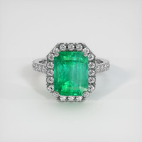 4.29 Ct. Emerald Ring, Platinum 950 1