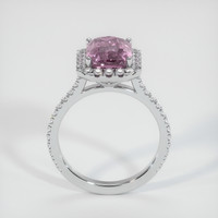 3.06 Ct. Purplish Pink Sapphire Ring, Platinum 950 3
