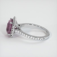 3.06 Ct. Purplish Pink Sapphire Ring, Platinum 950 4