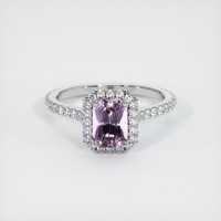 1.05 Ct. Pink Sapphire Ring, Platinum 950 1