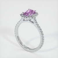 1.05 Ct. Pink Sapphire Ring, Platinum 950 2