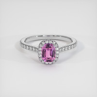 1.26 Ct. Pink Sapphire Ring, Platinum 950 1
