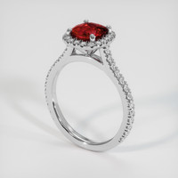 1.19 Ct. Ruby Ring, Platinum 950 2