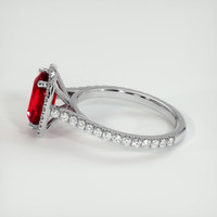 2.24 Ct. Ruby Ring, Platinum 950 4