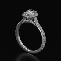 1.51 Ct. White Sapphire Ring, Platinum 950 2
